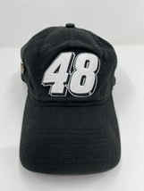 Hat Nascar Jimmie Johnson Number 48 Adjustable Black Apparel Sports - $12.27