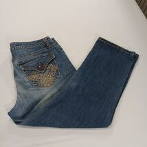 Nine West RN#89828 Women's Blue Cotton Blend Denim Cropped Jeans Size 10 (32×25) image 2