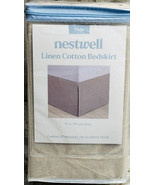 Nestwell Linen Cotton Bed Skirt Natural - Twin-15 Inches Drop - £39.04 GBP