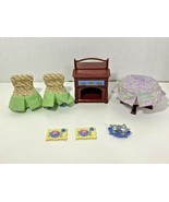 Fisher-Price Loving Family dollhouse dining room table chairs buffet food - £17.79 GBP