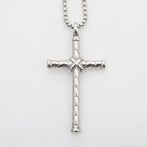 Vintage Christian Believer Stainless Steel Cross Pendant Necklace Punk Hip Hop B - £19.13 GBP