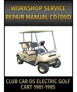 Club Car DS Electric Golf Cart Service Repair Manual 1981-1985 on CD - $382.51 MXN