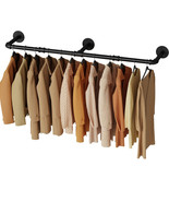 60in Industrial Pipe Wall Mount Clothing Rack, Space Saver Hanging Pipe ... - $1,965.84 MXN