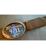 20th anniversary TOWER of LIGHT  9-11 epoxy buckle &amp; Brown Bonded Leathe... - $33.78 CAD