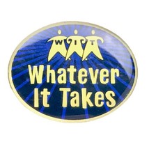 Whatever It Takes WIT Pin Gold Tone Oval Motivation Get It Done - £7.93 GBP