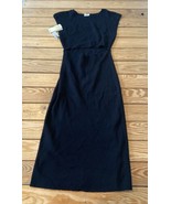 Wilfred Free NWT $98 Women’s Cut out Knit midi dress size L Black CA  - £39.03 GBP