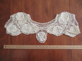Antique Crochet Yoke for Nightgown Dress Cotton Victorian Lace Top Early 1900&#39;s - £39.30 GBP