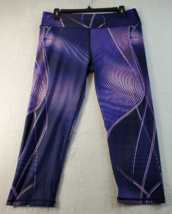 Fabletics Leggings Womens Size Large Purple Tie Dye Logo Pull On Elastic Waist - £11.01 GBP