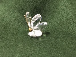 Swarovski Clear Crystal Butterfly 1.5&quot; Signed Gold Head and Antennae - £35.80 GBP