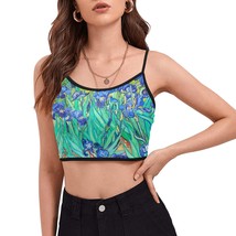 Women&#39;s Irises Van Gogh Spaghetti Strap Crop Top Camisole Camis Tanks - $23.00