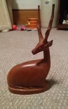 Hand Carved Wood Ibex? Made in Kenya Africa Vintage - £15.72 GBP