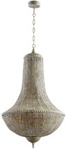 Pendant Chandelier Cyan Design Dorija 5-Light Gold Leaf Antique Silver Iron - £1,212.08 GBP