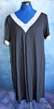 Colorfullleaf Black Lace Trim Nightgown Women&#39;s Size Medium - £7.56 GBP