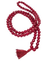 Garnet Mala Gemstone Faceted Beads 8mm 108 Beads Healing Detoxify and Purify - £27.32 GBP
