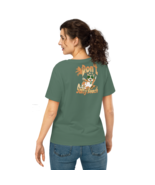 Women’s Organic Ribbed Neck T-Shirt – Don’t Be A (Back Print) Green Bay - €47,37 EUR