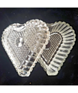 Clear Glass Heart Shaped Trinket Box with Lid Valentines Jewelry Gift Ri... - $8.90