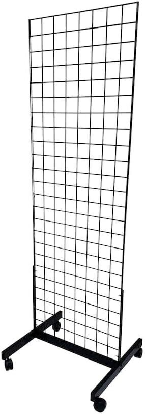 Black 2&#39; x 6&#39; Heavy Duty Rolling Gridwall Display Panels - $71.98