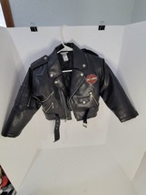 kids harley davidson jacket Size 6 Motorcycle Leather Biker - $16.39