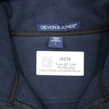 Devon and Jones Vest Mens L Blue Fleece Duke University Graduate School Zip Up - £23.67 GBP