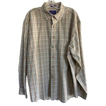Pendleton Sir Pendleton Long Sleeve Plaid Check Shirt Fine Worsted Wool ... - $48.99