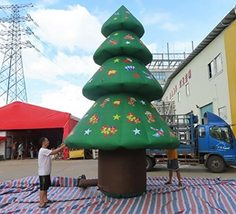 20FT Inflatable Christmas Tree Xmas Holiday Celebration Party Decoration with Fa - £548.90 GBP