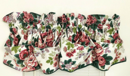 2 Waverly Pleasant Valley Valance Floral Pair Lot Tucked Pinch Pleat 85&quot;... - £22.94 GBP