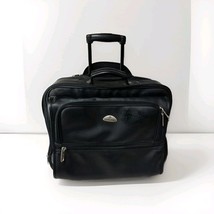 SAMSONITE Leather Rolling Bag Briefcase Suitcase Carry On Travel Laptop ... - $66.80 CAD