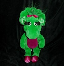 14&quot; Vintage 1992 Barney Baby Bop Green Dinosaur Girl Stuffed Animal Plush Toy - £21.26 GBP