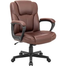 Executive Office Chair Swivel Task Seat with Ergonomic Mid-Back, Waist S... - £77.68 GBP