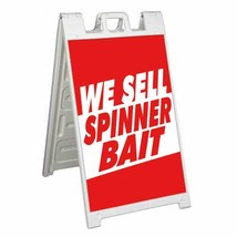 We Sell Spinner Bait Signicade 24x36 Aframe Sidewalk Sign Banner Decal Fishing - £38.04 GBP+