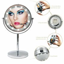 VANDORA Lighted Makeup Mirror, 13 In Circular Double-Sided Rotating Mirror - £26.89 GBP