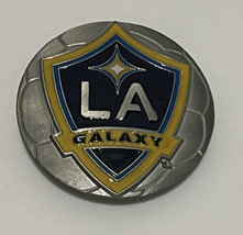 LA Galaxy MLS Belt Buckle Silver Pewter Soccer Ball Fanatics Tifo Culture - $13.98