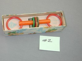 Vintage E-Z Products Catalin Bakelite Early Plastic Teether In Box 1930&#39;s #2 - £19.97 GBP