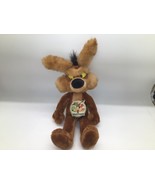 Vintage 1988 Warner Bros Wile E Coyote Plush 18in Mighty Star With Tag 1... - $996.46 MXN