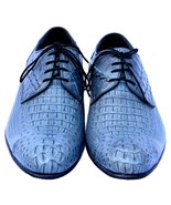 Dope Foot Wears Wild Blue Yonder Genuine Crocodile Leather Men Wedding Shoes - £959.21 GBP