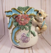 Fitz &amp; Floyd Planter &quot;KITTEN KABOODLE&quot; Vintage 4.25&quot; x 5.25&quot; Hand Crafted. - £16.56 GBP