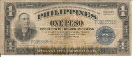 Philippines 1 Peso Victory Series of 1944 Cir. Banknote # 116 - $12.86