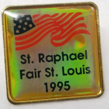 1995 Fair St. Louis St. Raphael USA Waving Flag Iridescent Color - £10.98 GBP