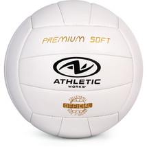 Athletic Works Size 5 Premium Soft Volleyball, White - $25.68