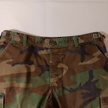 Military Woodland Camouflage Straight Leg Cargo Pants Men's Size Medium Regular image 7