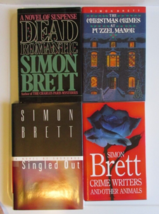 4 Simon Brett 3 Novels 1 Short Stories Hardcover Dead Romantic, Singled Out +2 - £18.37 GBP