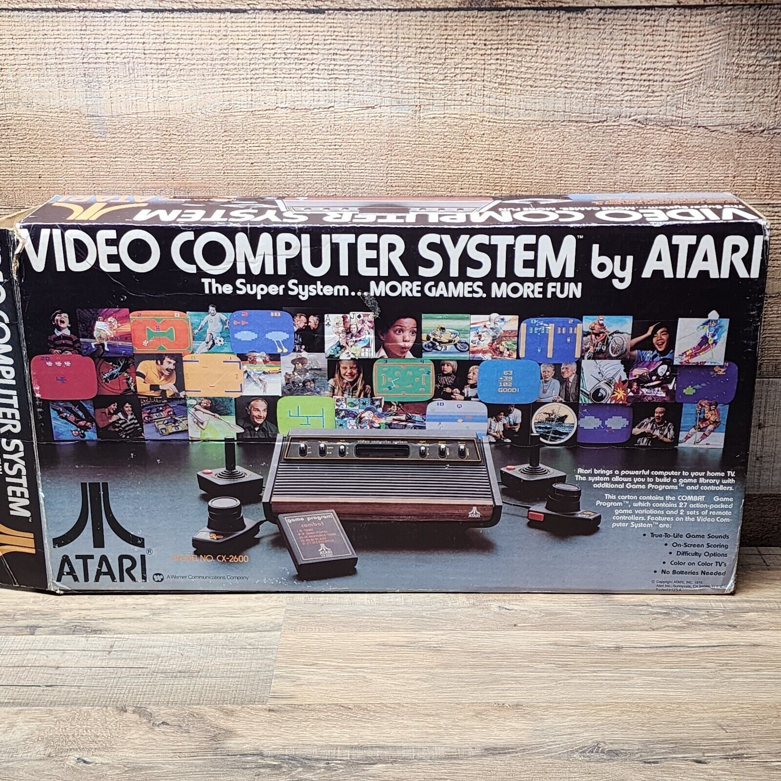 1977 SUNNYVALE Atari 2600 + BOX, Controllers, Paddles,  Wheels  READ DESCRIPTION - $199.97