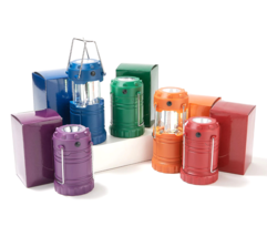 BrightEase Set of 5 Mini Lantern Flashlights - JEWEL TONES (V37552) - £31.64 GBP