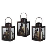 Set of (3) 6&quot; Holiday church ￼Lanterns w/Gift Boxes + Timer by Candle Im... - €29,84 EUR