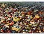 Aerial View Downtown San Diego California CA Linen Postcard V24 - $3.91