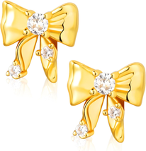 Graduation Birthday Gifts, Earrings for Women, 925 Sterling Silver Bow Knot Octe - £20.16 GBP