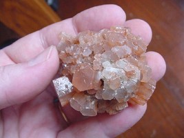 R292-D) Aragonite crystal orange Asni Morocco gemstone display specimen Mineral - £14.27 GBP