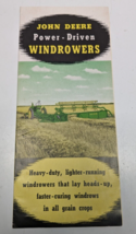Vintage 1951 John Deere Power Driven Windrowers Brochure A-454-51-5 - $29.69
