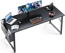 Odk Computer Desk Large Office Desk, 63 Inch Gaming Desk With Storage,, Black - £95.96 GBP