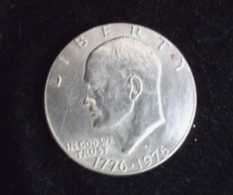 1776-1976  Eisenhower Liberty Bell Moon  One Dollar US Bicentennial Coin - £117.84 GBP